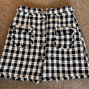 Zara Plaid Skirt Size Medium